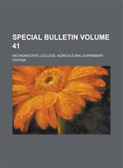 Special Bulletin Volume 41,1230070133,9781230070131