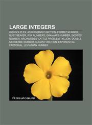 Large integers Googolplex, Ackermann function, Fermat number, Busy beaver, RSA numbers, Graham's number, Skewes' number,1155213882,9781155213880