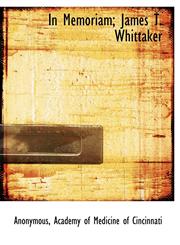 In Memoriam; James T. Whittaker,1115451189,9781115451185