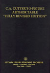 C.A. Cutter's 3-Figure Author Table Fully Revised Edition,8121206792,9788121206792