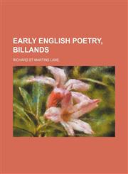 Early English Poetry, Billands,1150799056,9781150799051