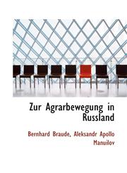 Zur Agrarbewegung in Russland,1103884581,9781103884582
