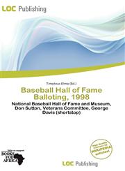 Baseball Hall of Fame Balloting, 1998,6137721264,9786137721261