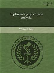 Implementing permission analysis.,1243619759,9781243619754