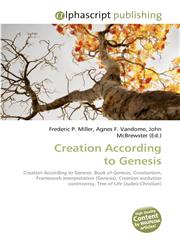 Creation According to Genesis,6130063512,9786130063511