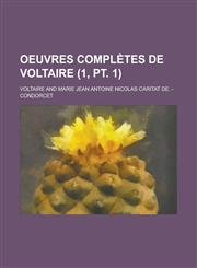 Oeuvres Completes de Voltaire (1, PT. 1 ),1234867109,9781234867102