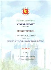 Budget Speech by Minister Md. Saifur Rahman on Annual Budget, 2003-04 Part 2