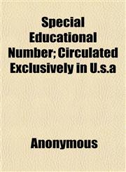 Special Educational Number; Circulated Exclusively in U.s.a,1152209205,9781152209206