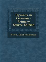 Hymnus in Cererem - Primary Source Edition,1289385475,9781289385477