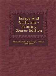 Essays And Criticism - Primary Source Edition,1295662086,9781295662081