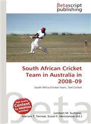 South African Cricket Team in Australia in 2008-09,6134822779,9786134822770