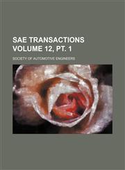 SAE transactions Volume 12, pt. 1,1236435206,9781236435200