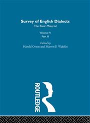 Survey Eng Dialects, Vol. 4, Part 3,0415185203,9780415185202