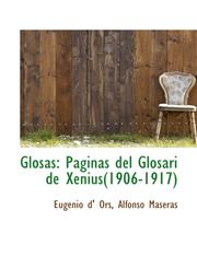Glosas Páginas del Glosari de Xenius(1906-1917),1113124059,9781113124050