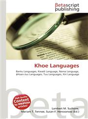 Khoe Languages,6133500735,9786133500730