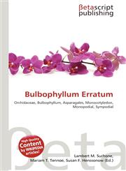 Bulbophyllum Erratum,6136191725,9786136191720