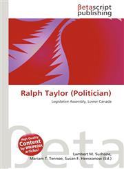 Ralph Taylor (Politician),6133373334,9786133373334