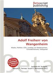 Adolf Freiherr von Wangenheim,6131380104,9786131380105