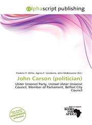 John Carson (politician),6200736022,9786200736024