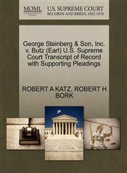 George Steinberg & Son, Inc. v. Butz (Earl) U.S. Supreme Court Transcript of Record with Supporting Pleadings,1270591282,9781270591283