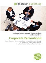 Corporate Personhood,613427478X,9786134274784