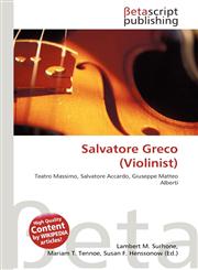Salvatore Greco (Violinist),6135031015,9786135031010