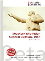 Southern Rhodesian General Election, 1954,6135353438,9786135353433