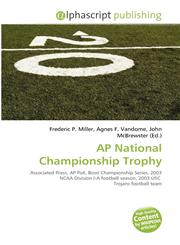 AP National Championship Trophy,6134161225,9786134161220