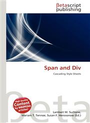 Span and Div,6136238810,9786136238814