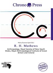 R. H. Mathews,6137373495,9786137373491