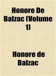 Honoré De Balzac (Volume 1),1152320408,9781152320406