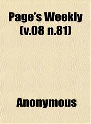 Page's Weekly (v.08 n.81),1152585274,9781152585270