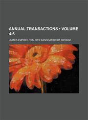 Annual Transactions (Volume 4-6),1150334908,9781150334900