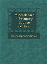 Miscellanies - Primary Source Edition,1287830056,9781287830054