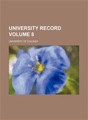 University record Volume 8,1153198800,9781153198806