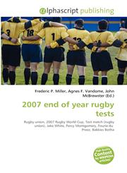 2007 end of year rugby tests,6134317594,9786134317597