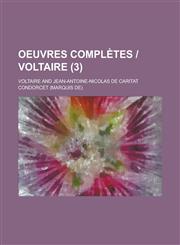 Oeuvres Completes - Voltaire (3 ),115354802X,9781153548021
