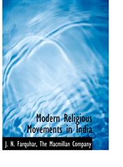 Modern Religious Movements in India,1140282549,9781140282549