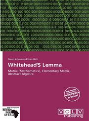 Whitehead'S Lemma,6138740092,9786138740094