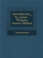 Introduction_to_sonar - Primary Source Edition,1295035774,9781295035779