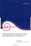 Mathematical Programming with Data Perturbations II, Second Edition 2nd Edition,0824717899,9780824717896