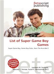 List of Super Game Boy Games,6134476552,9786134476553