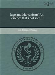 Iago and Marranism "An essence that's not seen".,1243409835,9781243409836