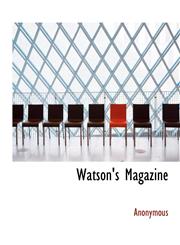 Watson's Magazine,1140480952,9781140480952