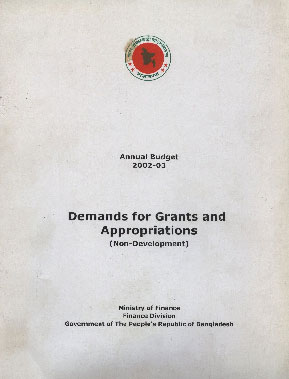 Demands for Grants and Appropriations (Non-Development) : Annual Budget, 2002-03