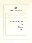 Panchayati Raj Bill for Kerala, 1993 Suggestive Model (Draft) for Discussion