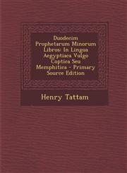Duodecim Prophetarum Minorum Libros In Lingua Aegyptiaca Vulgo Coptica Seu Memphitica - Primary Source Edition,1293526991,9781293526996