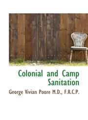 Colonial and Camp Sanitation,1117120279,9781117120270