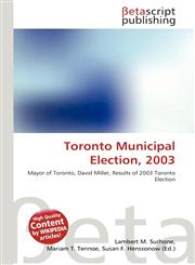 Toronto Municipal Election, 2003,6134502928,9786134502924