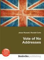 Vote of No Addresses,5511817449,9785511817446